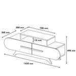 Casa si Gradina - Mobilier - Comode si corpuri - Comode - Comoda tv, Hanah Home, pal melaminat, nuc si alb, 145x49.8x36.8 cm, 845HCT3049 - Infinity.ro