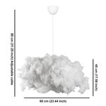 Casa si Gradina - Corpuri si surse de iluminat - Lustre si pendule - Lustra, Opviq, bumbac, alb, 60x45x80 cm - Infinity.ro