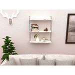 Casa si Gradina - Mobilier - Biblioteci si rafturi - Etajere - Etajera de perete, Hanah Home, panou aglomerat cu melamina, marmura carrara, 72x20x85 cm - Infinity.ro