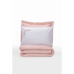 Casa si Gradina - Textile si covoare - Lenjerii de pat - Seturi de lenjerie - Set lenjerie pat dublu, L'essentiel Maison, roz alb, 200x220 cm, bumbac satinat, imprimare digitala - Infinity.ro