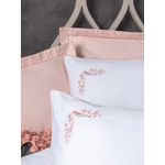Casa si Gradina - Textile si covoare - Lenjerii de pat - Seturi de lenjerie - Set lenjerie pat dublu, L'essentiel Maison, roz alb, 200x220 cm, bumbac satinat, imprimare digitala - Infinity.ro