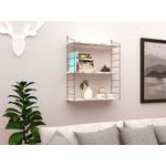 Casa si Gradina - Mobilier - Biblioteci si rafturi - Etajere - Etajera de perete, Hanah Home, panou aglomerat cu melamina, marmura carrara, 72x20x85 cm - Infinity.ro