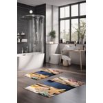 Casa si Gradina - Textile si covoare - Covoare - Covorase baie - Set covorase de baie, L'essentiel Maison, multicolor, 40x60 cm si 60x100 cm, 100% poliester, antiderapant, 323CTW1234 - Infinity.ro