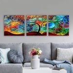 Casa si Gradina - Decoratiuni - Tablouri - Tablou decorativ set 3 piese, Wallxpert, panza, multicolor, 30x30 cm, 564RMY1367 - Infinity.ro