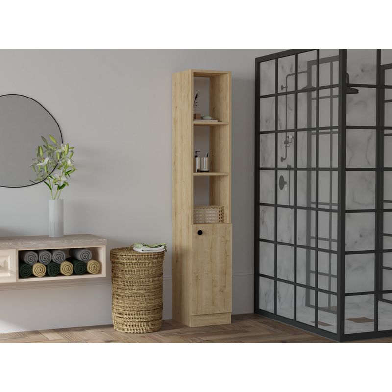 Casa si Gradina - Mobilier - Mobilier baie - Corpuri baie - Dulap baie, Hanah Home, pal melaminat, safir, 30x29.6x170 cm - Infinity.ro