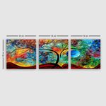 Casa si Gradina - Decoratiuni - Tablouri - Tablou decorativ set 3 piese, Wallxpert, panza, multicolor, 30x30 cm, 564RMY1367 - Infinity.ro