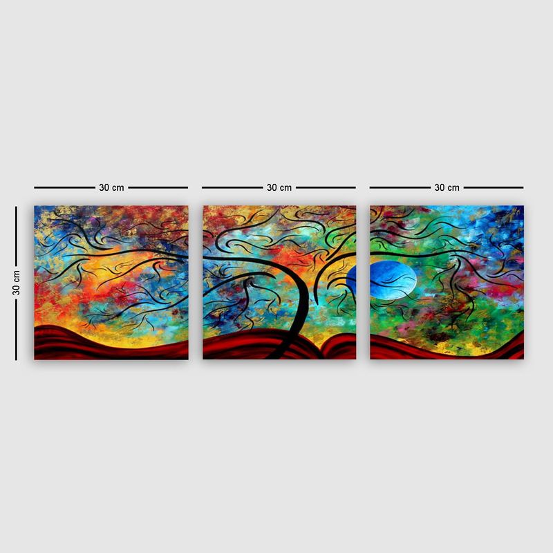 Casa si Gradina - Decoratiuni - Tablouri - Tablou decorativ set 3 piese, Wallxpert, panza, multicolor, 30x30 cm, 564RMY1367 - Infinity.ro