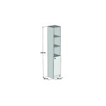 Casa si Gradina - Mobilier - Mobilier baie - Corpuri baie - Dulap baie, Hanah Home, pal melaminat, safir, 30x29.6x170 cm - Infinity.ro