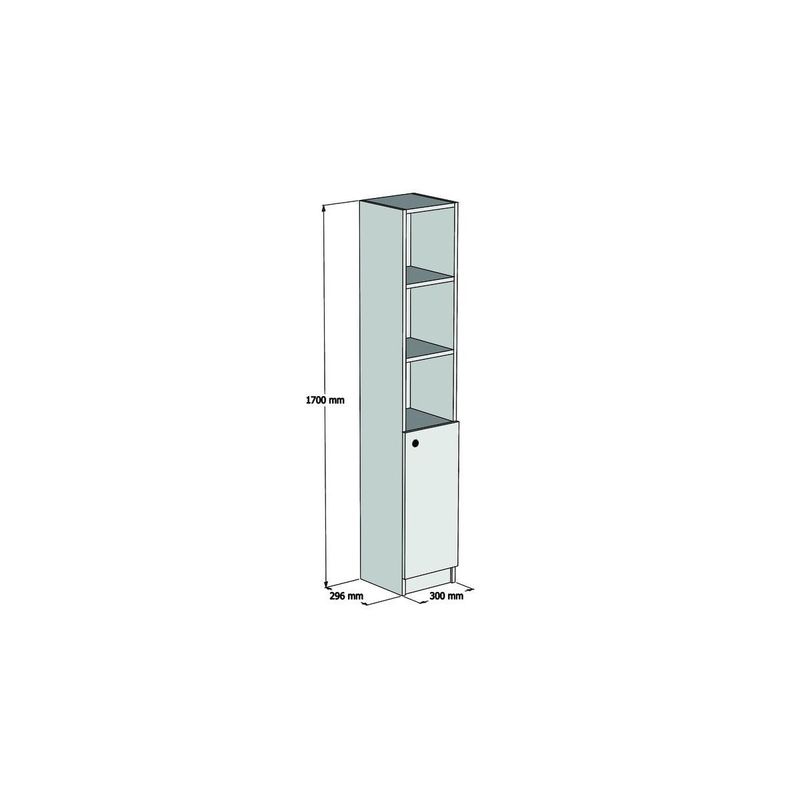 Casa si Gradina - Mobilier - Mobilier baie - Corpuri baie - Dulap baie, Hanah Home, pal melaminat, safir, 30x29.6x170 cm - Infinity.ro