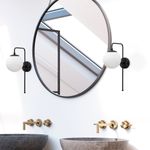 Casa si Gradina - Corpuri si surse de iluminat - Plafoniere, aplice si spoturi - Aplica de perete, Opviq, metal, negru alb, 15x28x43 cm - Infinity.ro