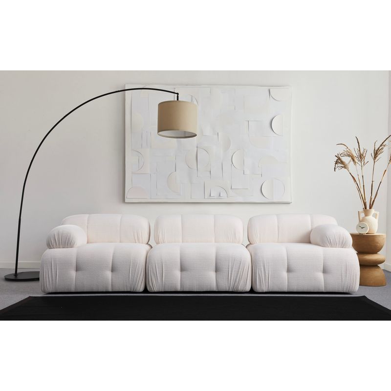 Casa si Gradina - Mobilier - Canapele si coltare - Canapele - Canapea 3 locuri, Atelier Del Sofa, lemn fag si pal, alb, 290x95x75 cm - Infinity.ro