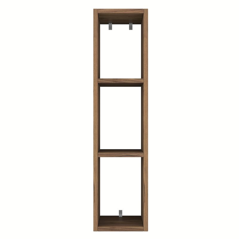 Casa si Gradina - Mobilier - Biblioteci si rafturi - Etajere - Etajera de perete, Hanah Home, PAL melaminat, nuc, 22.1x18.5x90 cm - Infinity.ro