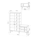 Casa si Gradina - Mobilier - Organizare si depozitare - Organizator incaltaminte - Dulap pentru pantofi, Hanah Home, pal melaminat, stejar, 120x35x137 cm - Infinity.ro