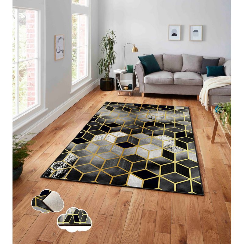 Casa si Gradina - Textile si covoare - Covoare - Covoare casa - Covor, Conceptum Hypnose, multicolor, 160x230 cm, 100% poliester, antiderapant, 288NGR2113 - Infinity.ro