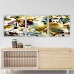 Casa si Gradina - Decoratiuni - Tablouri - Tablou decorativ triptic, Wallxpert, panza, multicolor, 3x 30x30 cm - Infinity.ro
