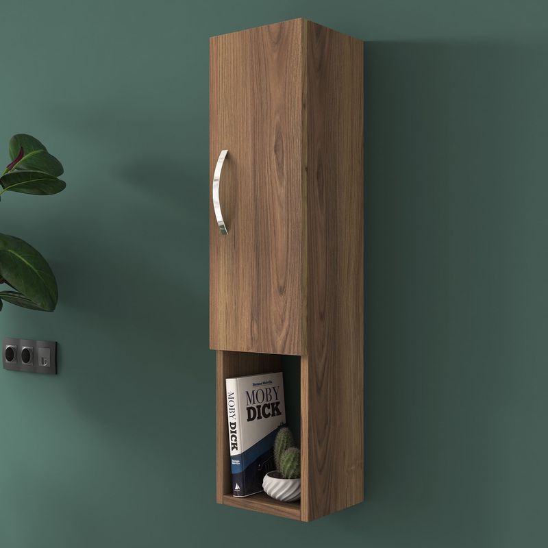Casa si Gradina - Mobilier - Dulapuri si sifoniere - Dulapuri - Dulap de perete, Hanah Home, pal melaminat, nuc, 22.1x18.5x90 cm - Infinity.ro