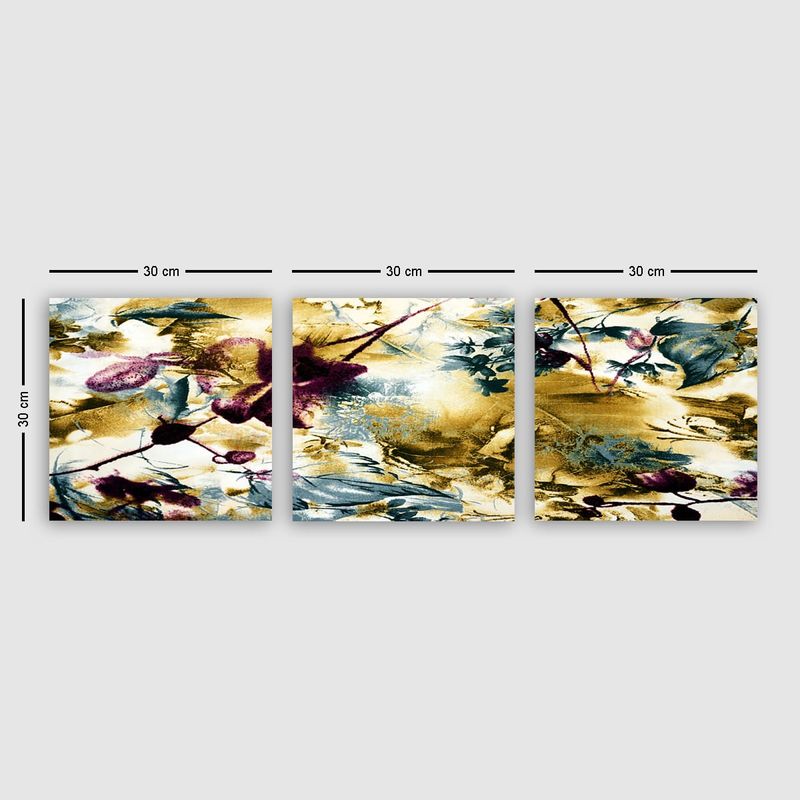 Casa si Gradina - Decoratiuni - Tablouri - Tablou decorativ triptic, Wallxpert, panza, multicolor, 3x 30x30 cm - Infinity.ro