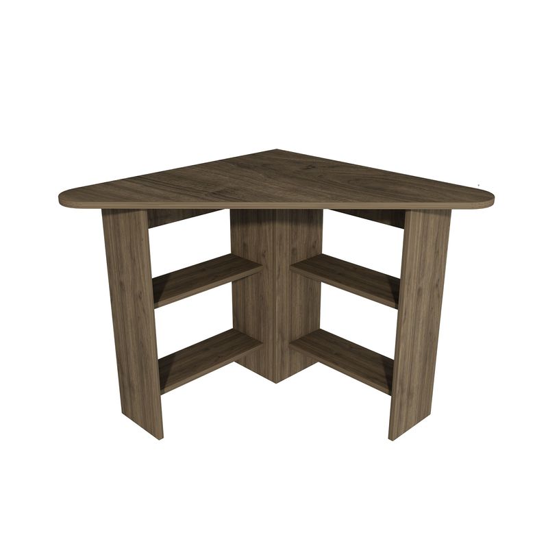 Casa si Gradina - Mobilier - Mese si birouri - Birouri - Birou de colt, Hanah Home, pal melaminat, nuc, 80x80x73.8 cm - Infinity.ro