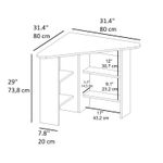 Casa si Gradina - Mobilier - Mese si birouri - Birouri - Birou de colt, Hanah Home, pal melaminat, nuc, 80x80x73.8 cm - Infinity.ro