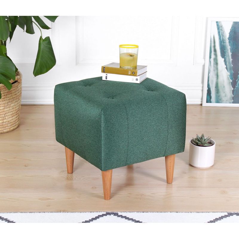 Casa si Gradina - Mobilier - Scaune si fotolii - Tabureti - Taburet, Atelier Del Sofa, catifea si bumbac, verde, 43x43x43 cm - Infinity.ro