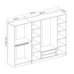Casa si Gradina - Mobilier - Dulapuri si sifoniere - Dulapuri - Dulap, Hanah Home, PAL melaminat, alb, 270x52x190 cm - Infinity.ro