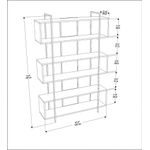 Casa si Gradina - Mobilier - Biblioteci si rafturi - Biblioteci - Biblioteca, Hanah Home, pal melaminat, verde auriu, 120x180x29.6 cm - Infinity.ro