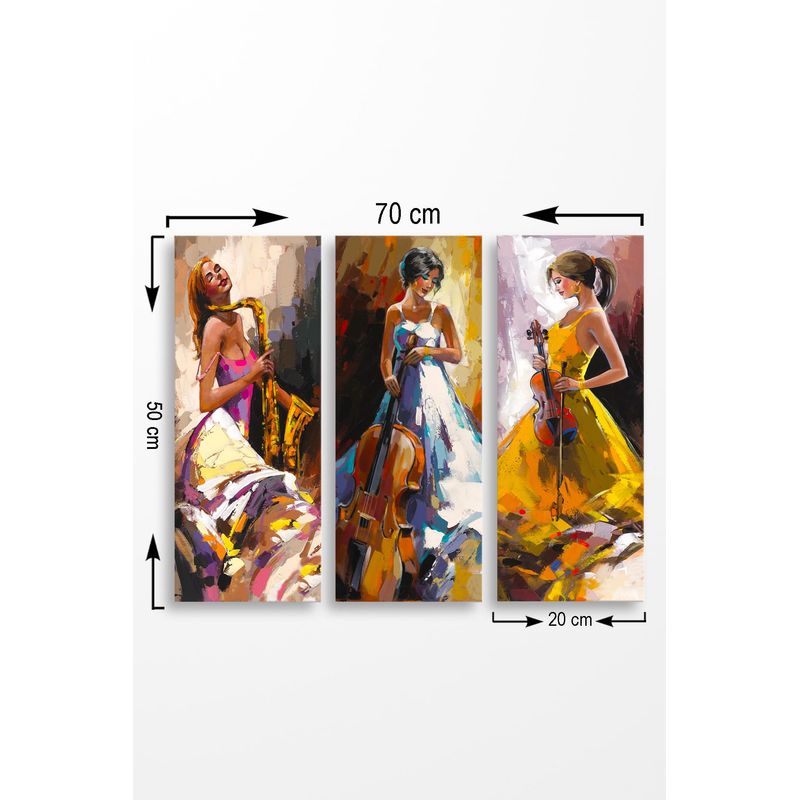 Casa si Gradina - Decoratiuni - Tablouri - Tablou decorativ, Wallxpert, mdf, multicolor, 70x50 cm, set 3 piese, 537MRV5184 - Infinity.ro