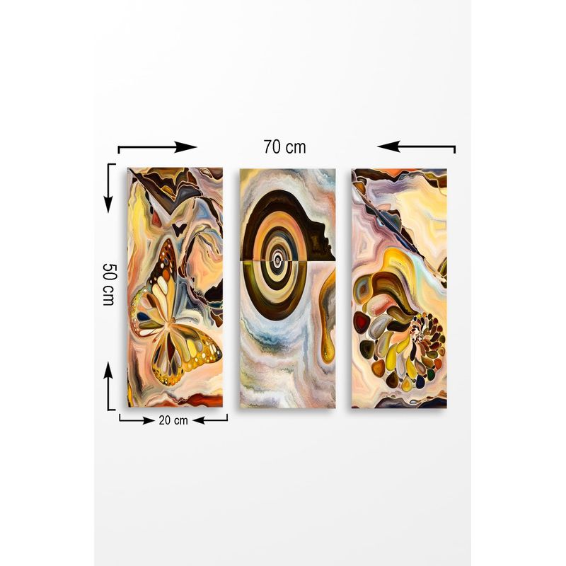 Casa si Gradina - Decoratiuni - Tablouri - Tablou decorativ, Wallxpert, mdf, multicolor, 70x50 cm, set 3 piese, 537MRV5104 - Infinity.ro
