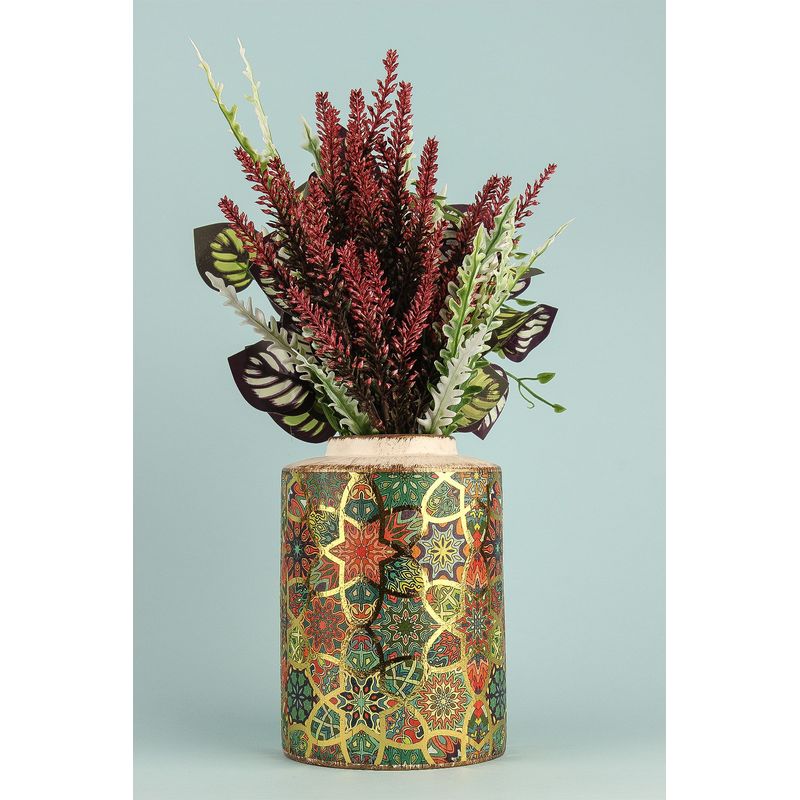 Casa si Gradina - Decoratiuni - Obiecte decorative - Vaze si boluri decorative - Vas decorativ, Aberto Design, ceramica, multicolor, 12x17 cm, pictat manual, 697ELD1225 - Infinity.ro