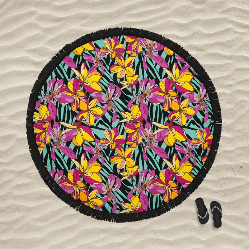 Casa si Gradina - Textile si covoare - Textile baie - Prosoape - Prosop de plaja, L'essentiel Maison, multicolor, 150x150 cm, 60% bumbac 40% poliester, 349MNT1137 - Infinity.ro