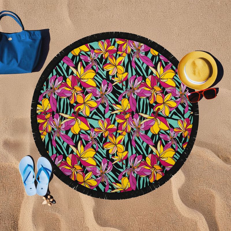 Casa si Gradina - Textile si covoare - Textile baie - Prosoape - Prosop de plaja, L'essentiel Maison, multicolor, 150x150 cm, 60% bumbac 40% poliester, 349MNT1137 - Infinity.ro