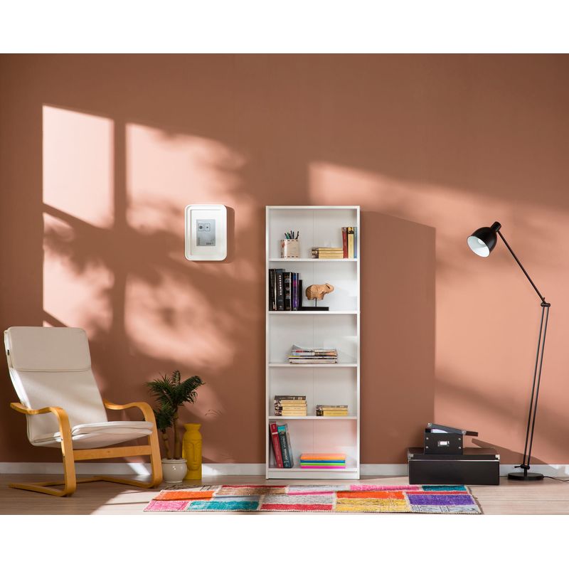 Casa si Gradina - Mobilier - Biblioteci si rafturi - Biblioteci - Biblioteca, Hanah Home, pal melaminat, alb, 58x23x170 cm - Infinity.ro