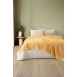 Casa si Gradina - Textile si covoare - Pături și cuverturi - Pături - Patura dubla pique, L'essentiel Maison, mustar, 210x230 cm, 100% bumbac - Infinity.ro