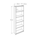 Casa si Gradina - Mobilier - Biblioteci si rafturi - Biblioteci - Biblioteca, Hanah Home, pal melaminat, alb, 58x23x170 cm - Infinity.ro