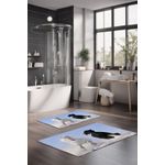 Casa si Gradina - Textile si covoare - Covoare - Covorase baie - Set covorase de baie, L'essentiel Maison, multicolor, 40x60 cm si 60x100 cm, 100% poliester, antiderapant, 323CTW1221 - Infinity.ro