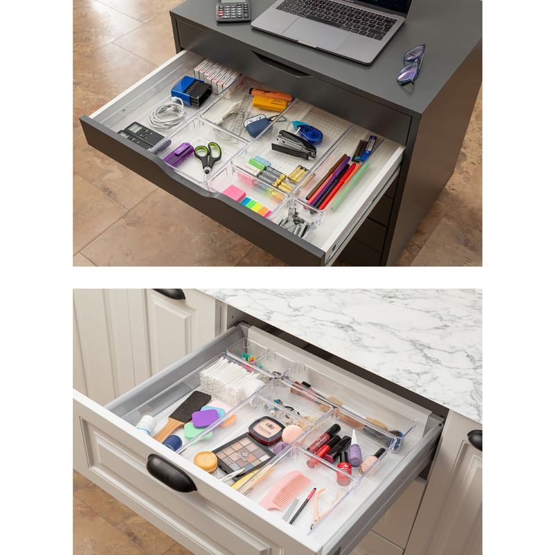 Casa si Gradina - Mobilier - Organizare si depozitare - Organizatoare pentru sertare si dulapuri - Organizator sertar, Aberto Design, plastic, transparent, set dimensiuni multiple - Infinity.ro
