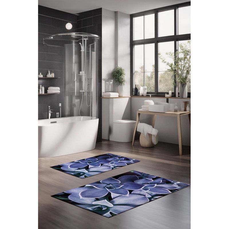 Casa si Gradina - Textile si covoare - Covoare - Covorase baie - Set covorase de baie, L'essentiel Maison, multicolor, 40x60 cm, 60x100 cm, 100% poliester, antiderapant, 323CTW1402 - Infinity.ro