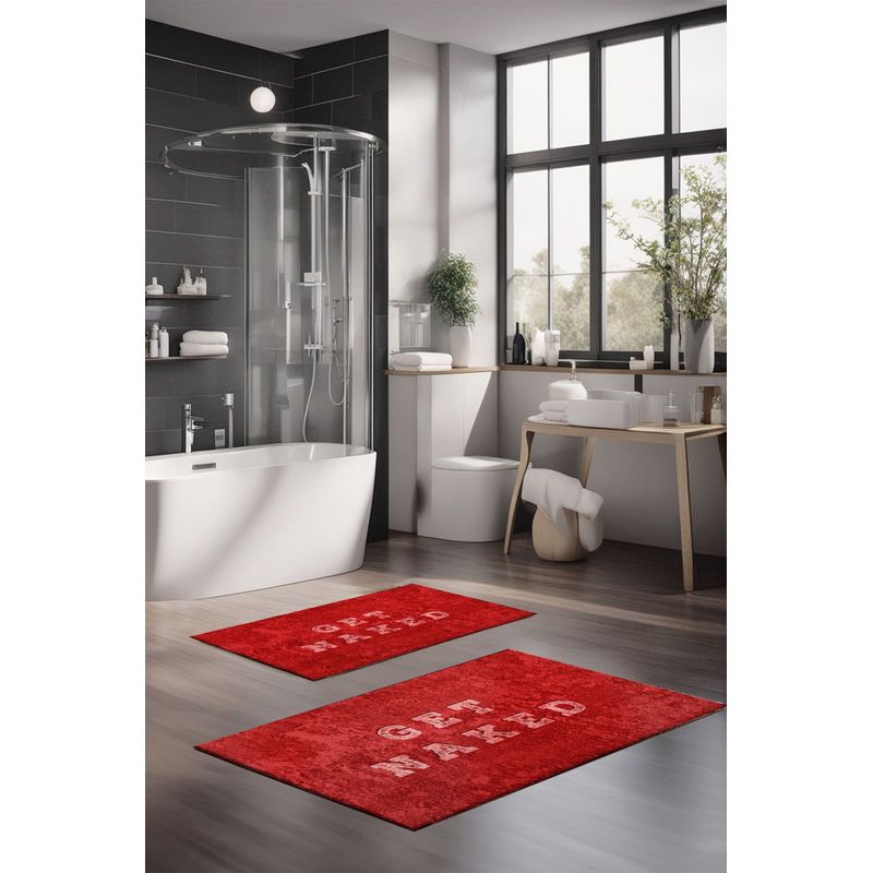 Casa si Gradina - Textile si covoare - Covoare - Covorase baie - Set covorase de baie, L'essentiel Maison, multicolor, 40x60 cm si 60x100 cm, 100% poliester, antiderapant, 323CTW1502 - Infinity.ro