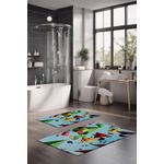 Casa si Gradina - Textile si covoare - Covoare - Covorase baie - Set covorase de baie, L'essentiel Maison, multicolor, 40x60 cm si 60x100 cm, 100% poliester, antiderapant, 323CTW1466 - Infinity.ro