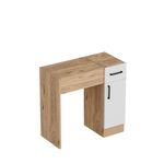 Casa si Gradina - Mobilier - Comode si corpuri - Masute de toaleta - Masa de machiaj, Hanah Home, pal melaminat, pin atlantic si alb, 108.8x77x37.3 cm - Infinity.ro
