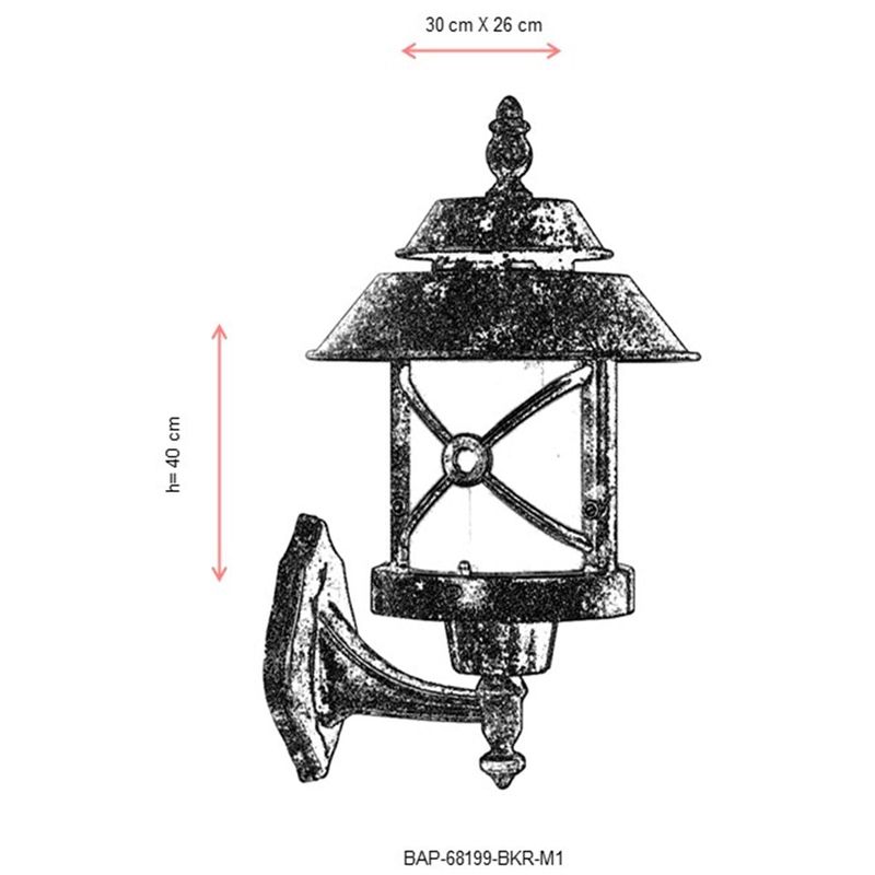 Casa si Gradina - Corpuri si surse de iluminat - Iluminat exterior - Lanterne - Lampa de perete exterior, Opviq, abs, policarbonat, maro, 30x26 cm - Infinity.ro
