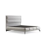 Casa si Gradina - Mobilier - Saltele si somiere - Somiere - Somiera cu tablie, Hanah Home, placa aglomerata melaminata, gri, 90x190 cm - Infinity.ro