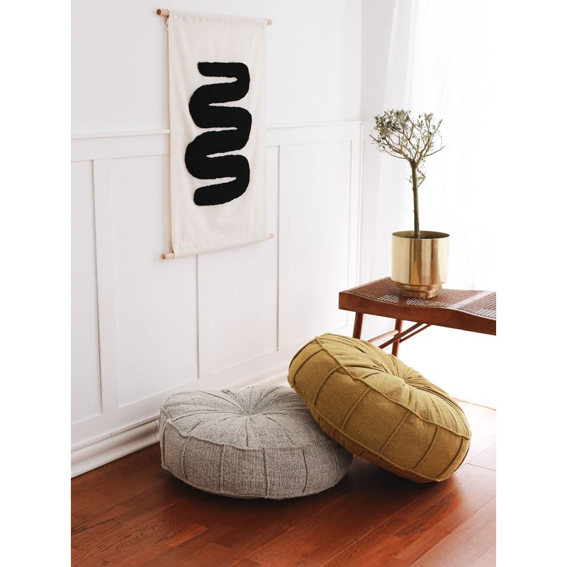 Casa si Gradina - Textile si covoare - Perne si pilote - Perne decorative - Perna decorativa, Hanah Home, galben, 60x60x20 cm, 100% teddy - Infinity.ro