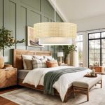 Casa si Gradina - Corpuri si surse de iluminat - Lustre si pendule - Lustra, Opviq, ratan, bej, 30x15x70 cm - Infinity.ro