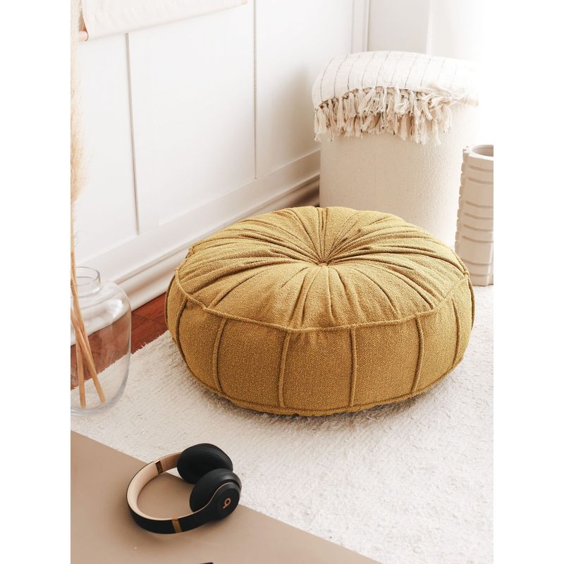 Casa si Gradina - Textile si covoare - Perne si pilote - Perne decorative - Perna decorativa, Hanah Home, galben, 60x60x20 cm, 100% teddy - Infinity.ro