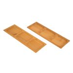Casa si Gradina - Bucatarie si vesela - Vesela si tacamuri - Farfurii si boluri - Set farfurii pentru sos, Hermia, bambus, nuc, 18x6x1.5 cm, 2 piese - Infinity.ro