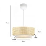 Casa si Gradina - Corpuri si surse de iluminat - Lustre si pendule - Lustra, Opviq, ratan, bej, 30x15x70 cm - Infinity.ro