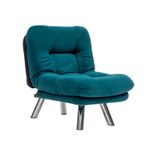 Casa si Gradina - Mobilier - Canapele si coltare - Canapele - Canapea extensibila, Atelier Del Sofa, tesatura moale, verde petrol, cadru metalic, 110x70 cm - Infinity.ro