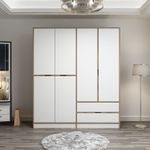 Casa si Gradina - Mobilier - Dulapuri si sifoniere - Sifoniere - Sifonier, Hanah Home, pal melaminat, dore, 185x208x52 cm - Infinity.ro