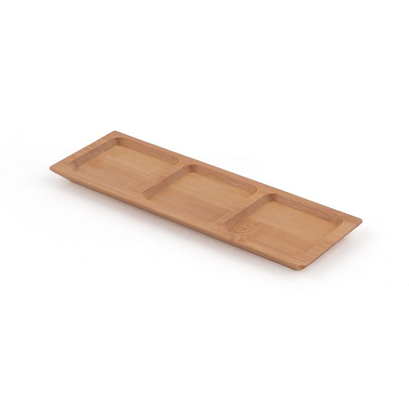 Casa si Gradina - Bucatarie si vesela - Vesela si tacamuri - Farfurii si boluri - Set farfurii pentru sos, Hermia, bambus, nuc, 18x6x1.5 cm, 2 piese - Infinity.ro